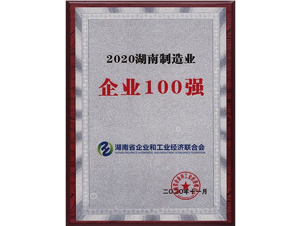 2020湖南制造业企业100强